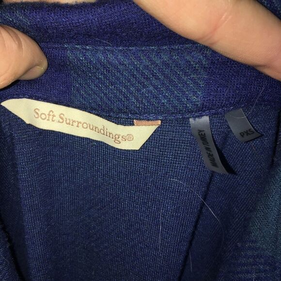 Soft Surroundings Mad about Plaid 1/4 button tunic - Picture 3 of 3